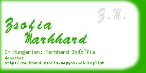 zsofia marhhard business card